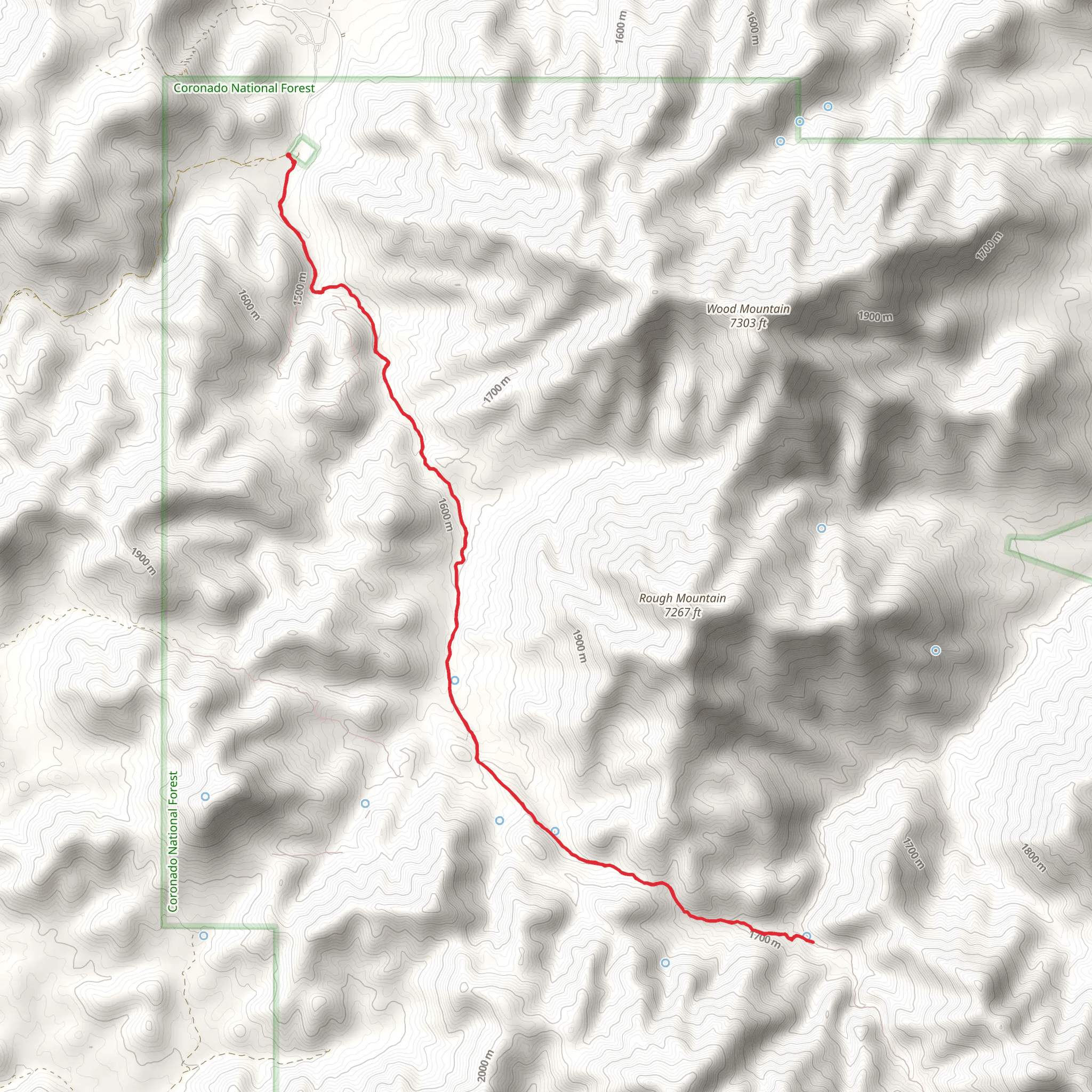 Emigrant Canyon Trail mobile static map