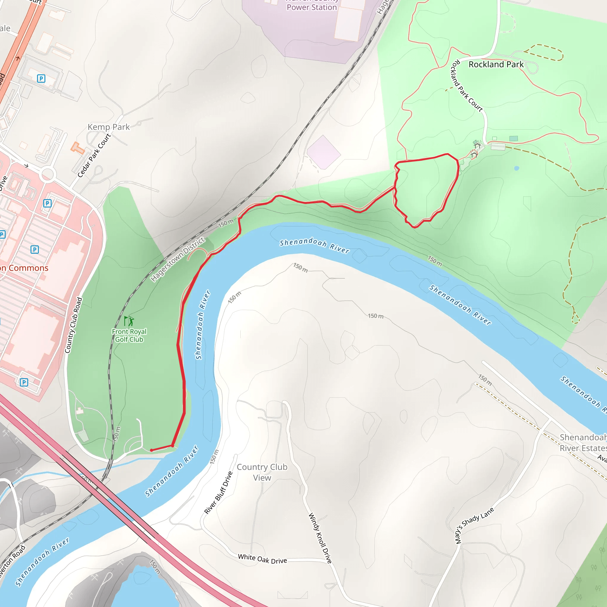 Rockland Park Loop mobile static map