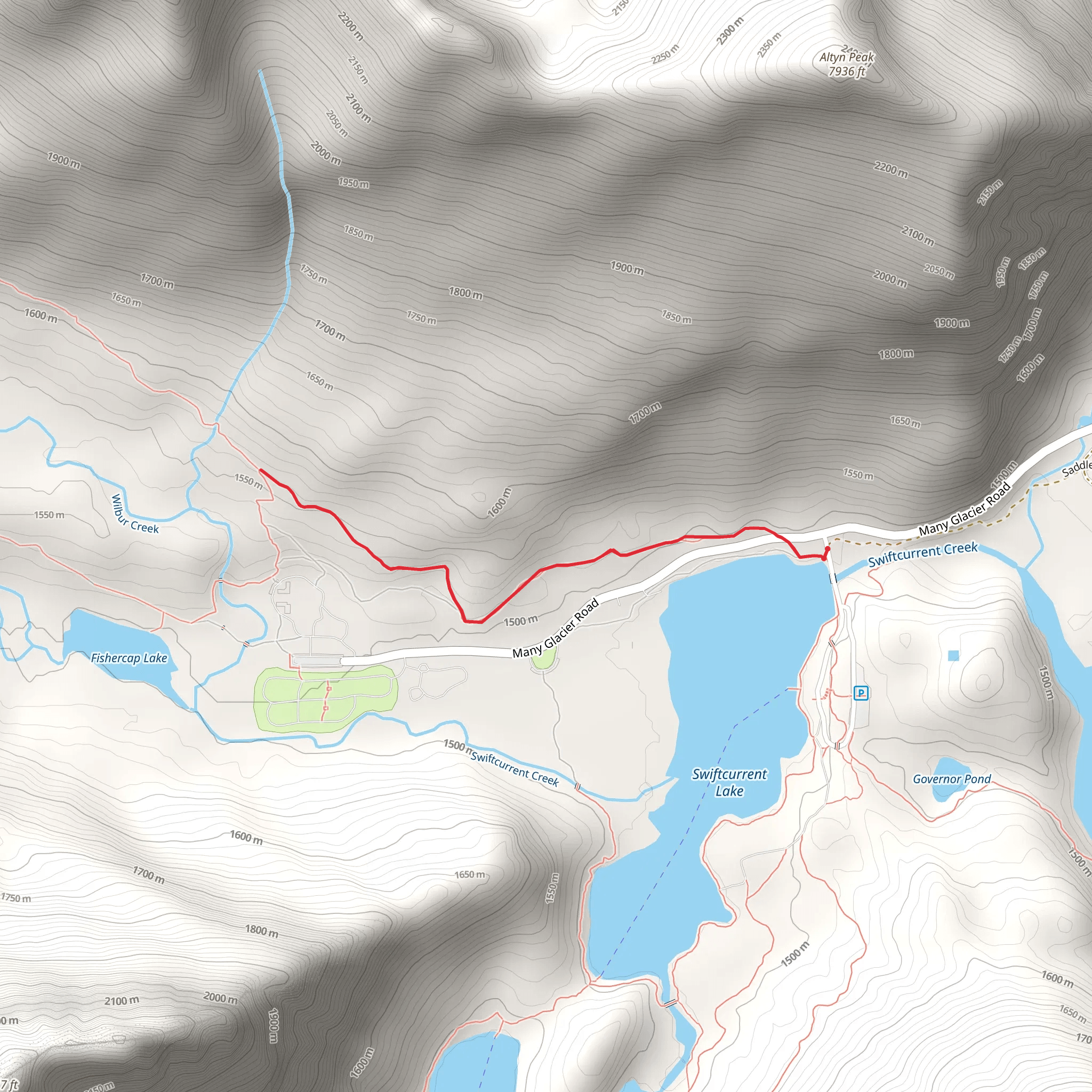 Altyn - Henkel Connector Trail via Ptarmigan Trail mobile static map