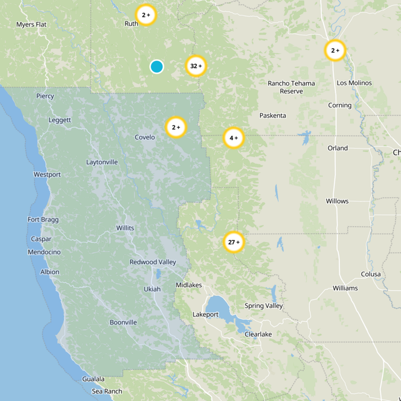 Mendocino County Static Map