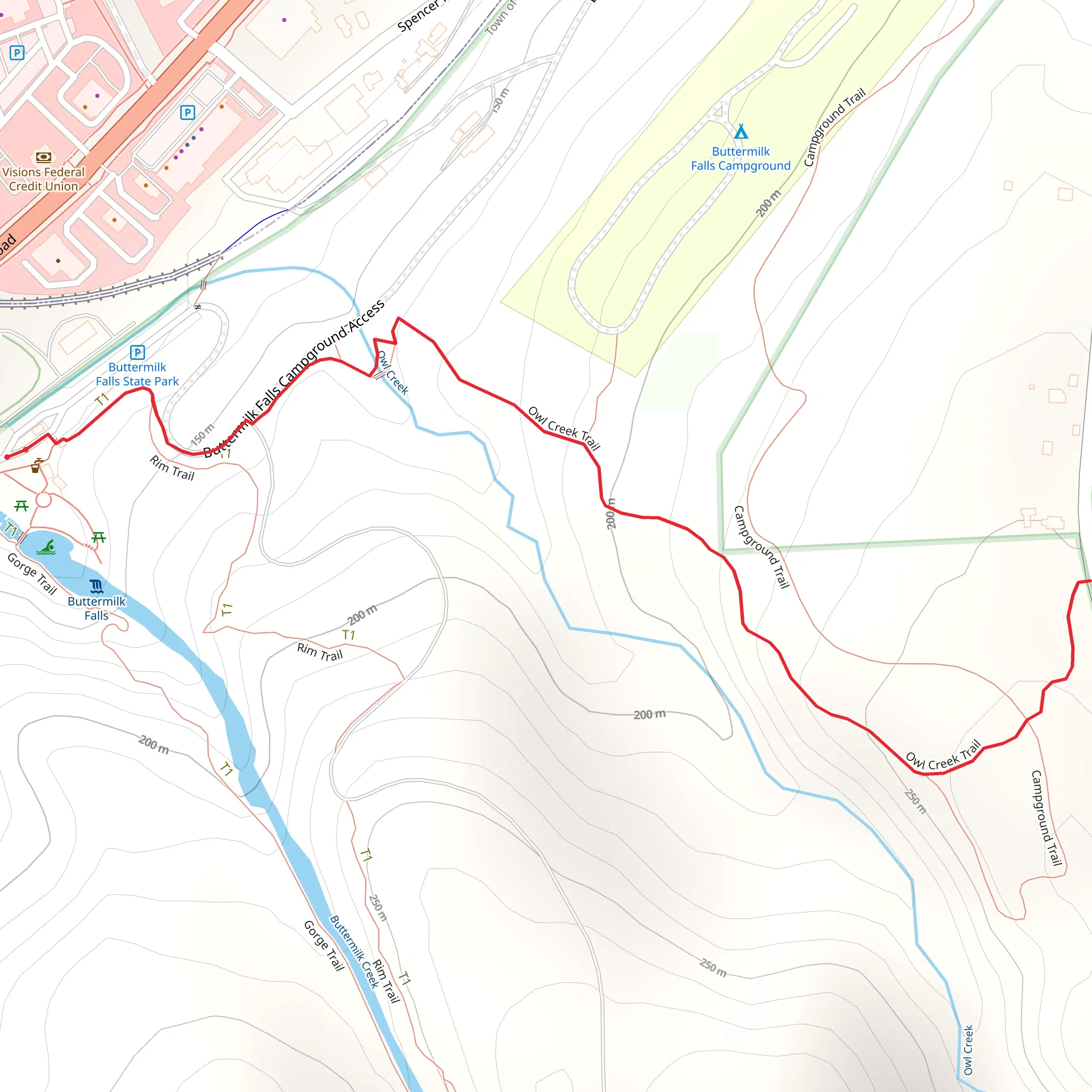 Owl Creek Trail mobile static map