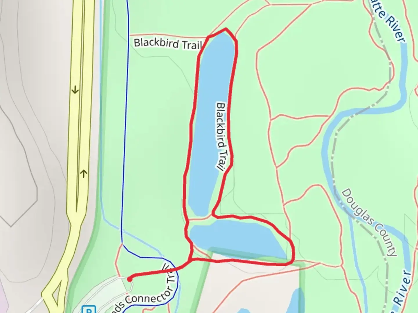 An image depicting the trail Blackbird Loop Trail and its surrounding area.