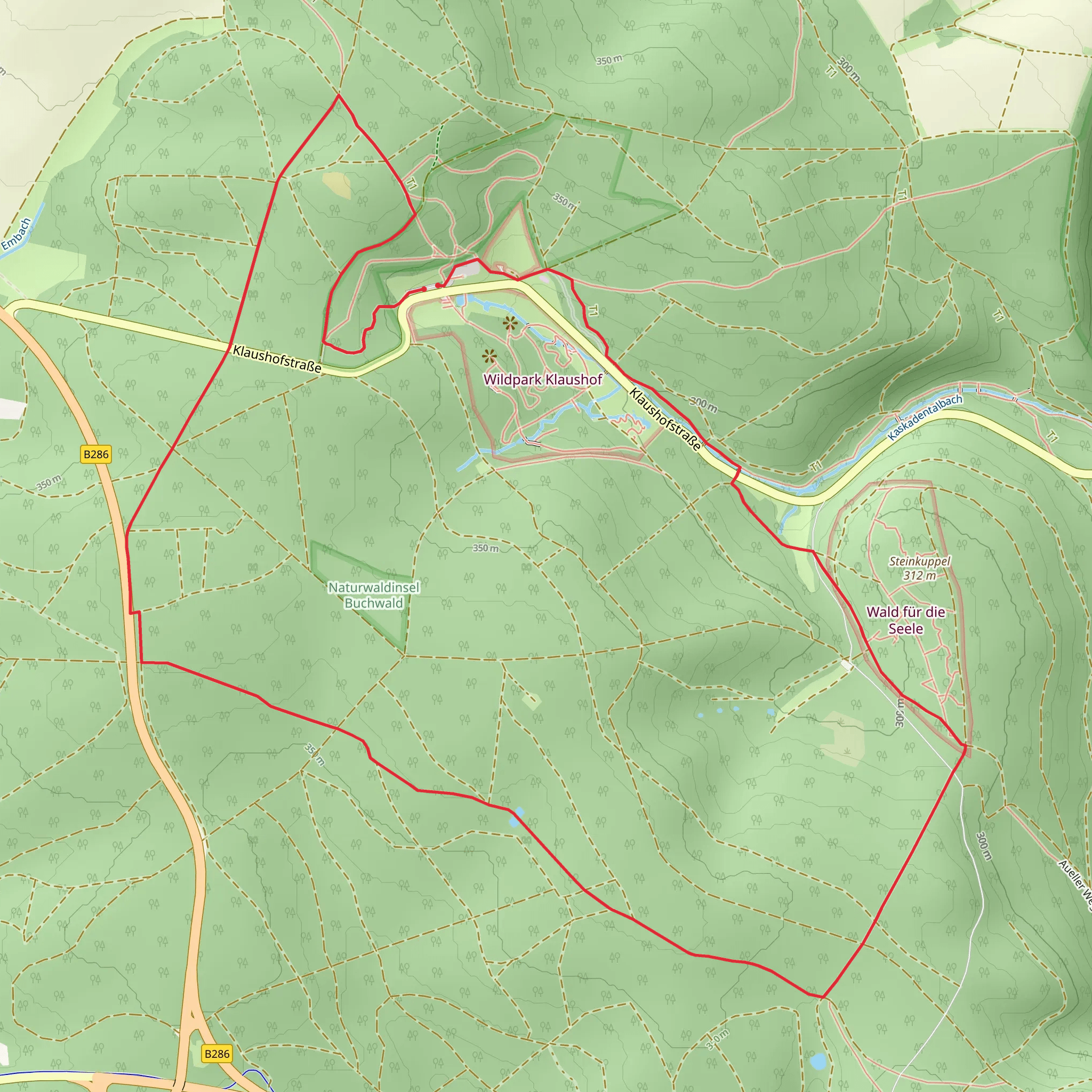 Wanderwg Offener Gelber Pfeil and Kissinger Runde mobile static map