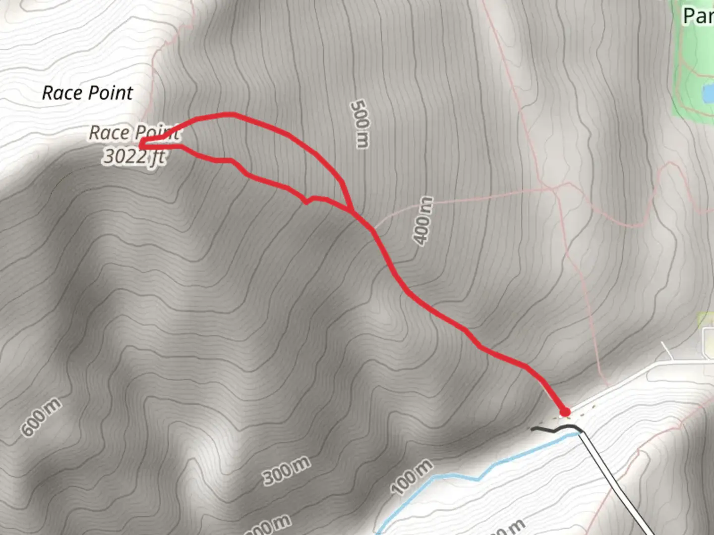 An image depicting the trail Race Point and Mount Marathon Loop Trail and its surrounding area.