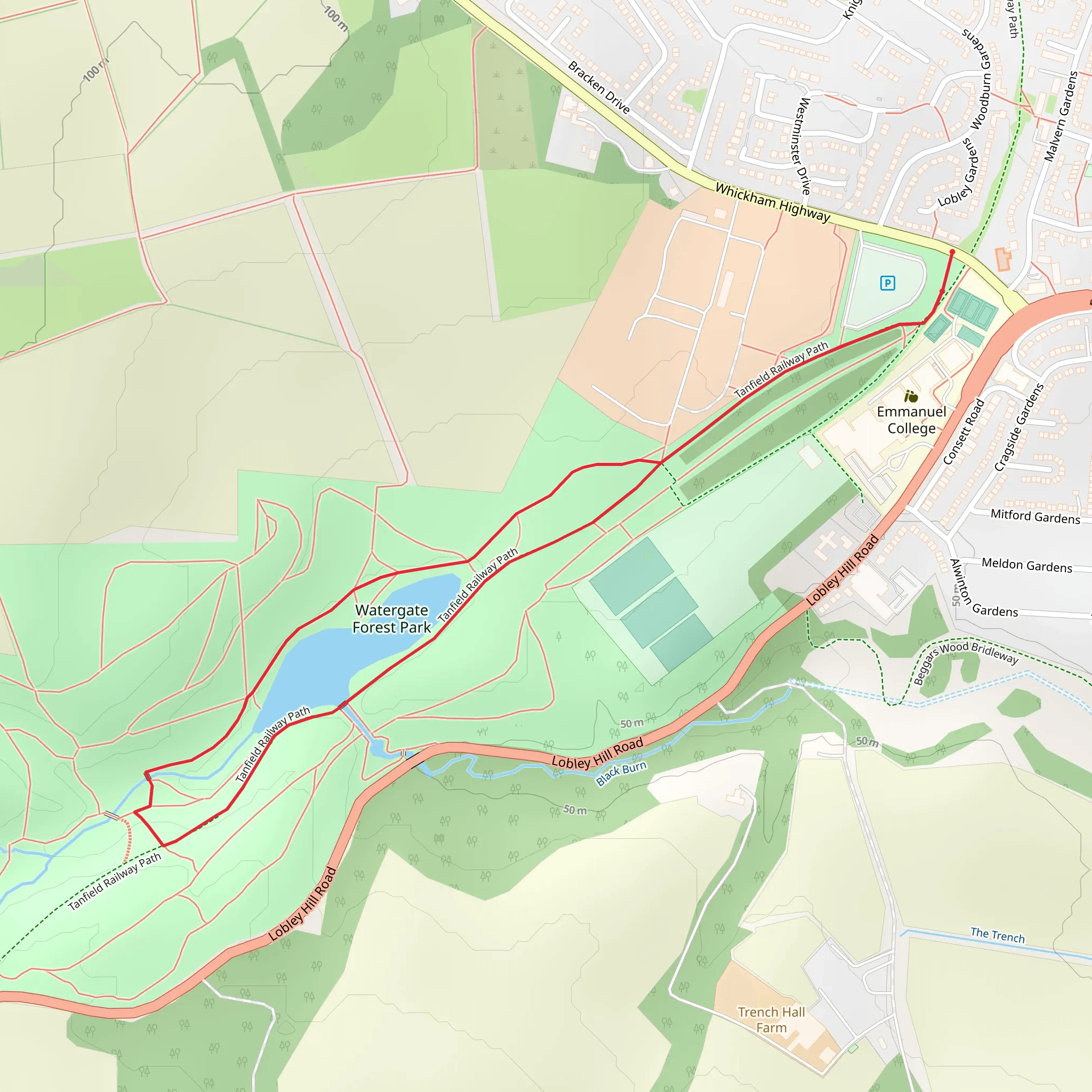 Watergate Forest Park Loop mobile static map
