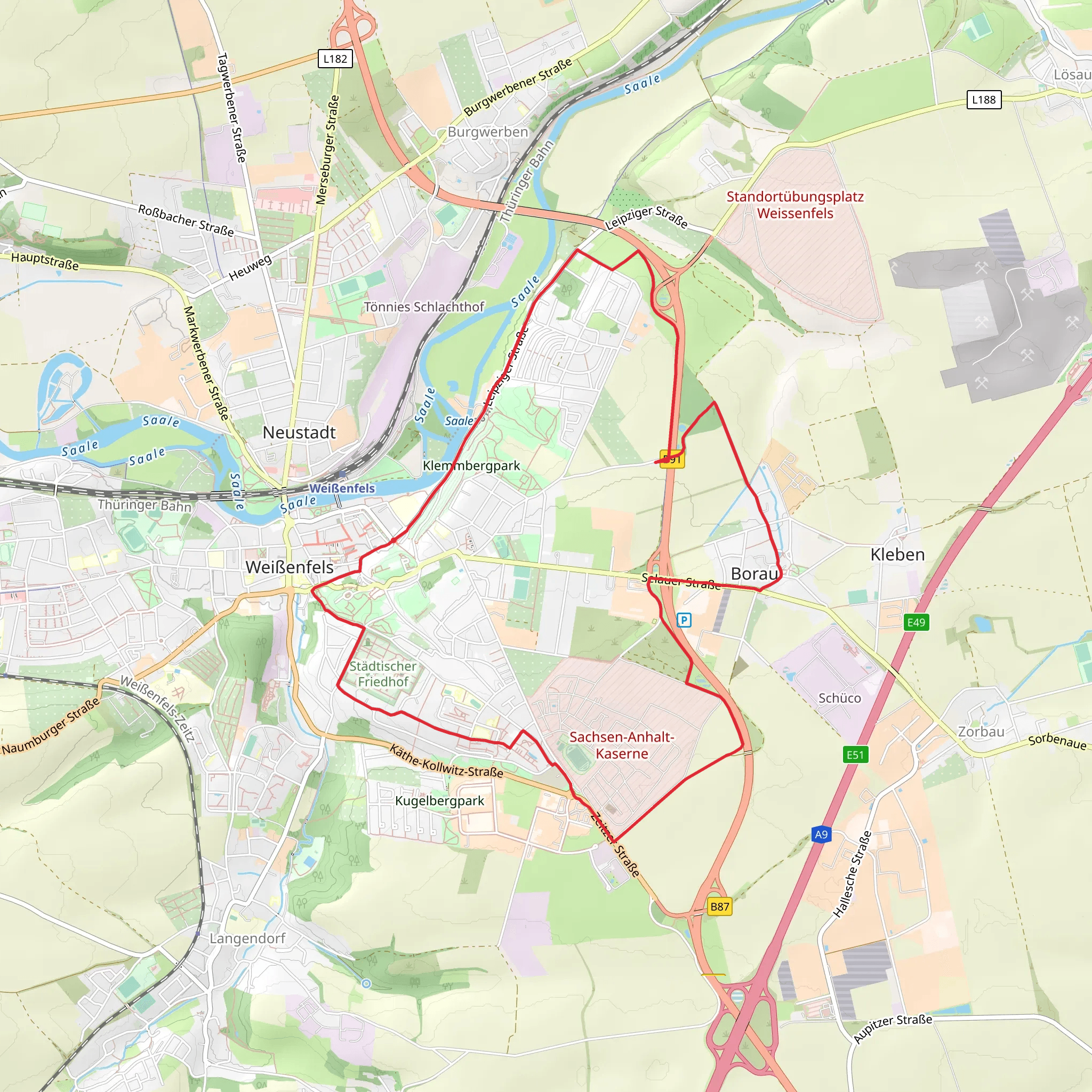 Weißenfels and Borau Loop mobile static map