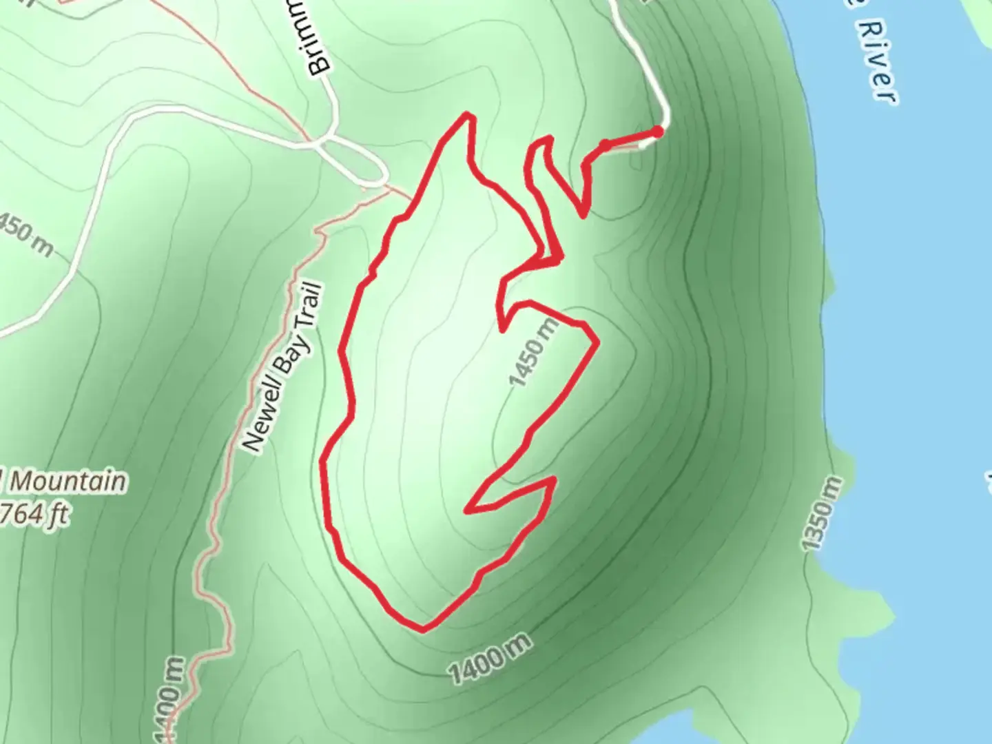 An image depicting the trail Brimmer Point Loop Trail and its surrounding area.