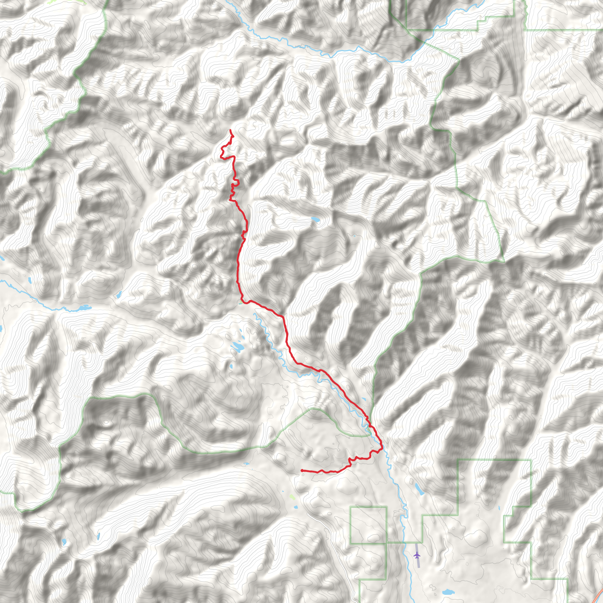 Landers Fork Trail mobile static map
