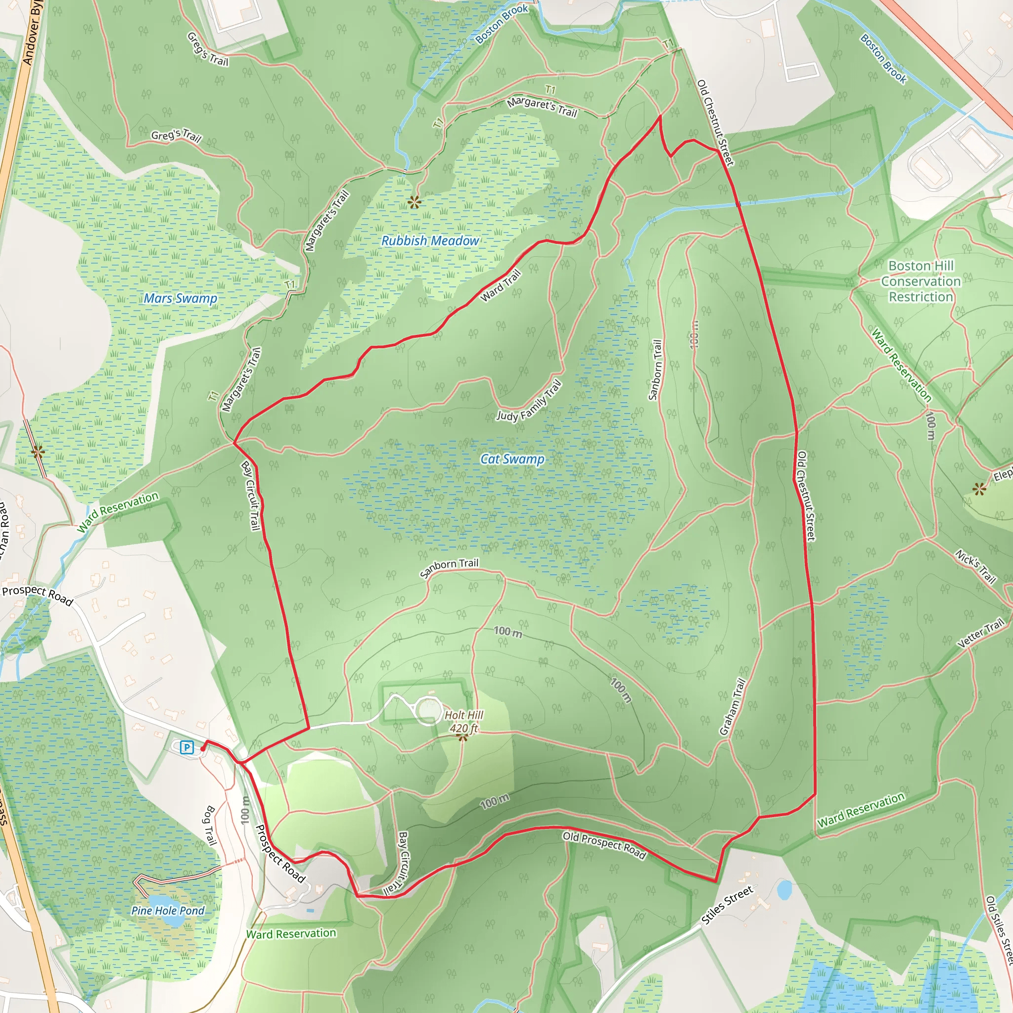 Holt Hill Loop mobile static map