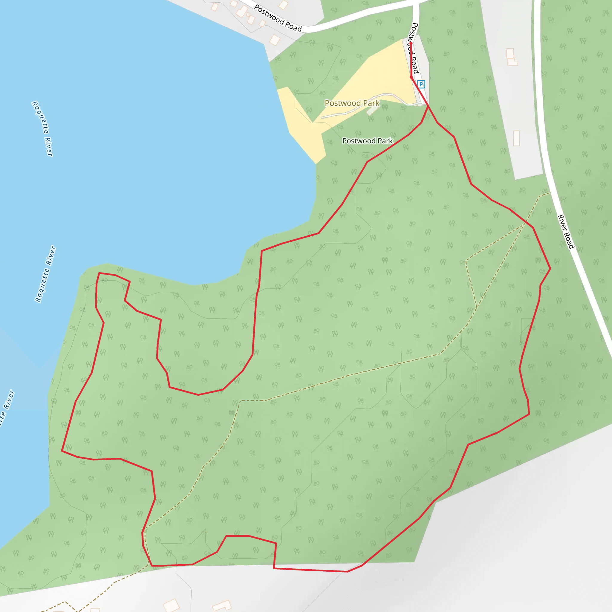 Hannawa Pond Loop - East mobile static map