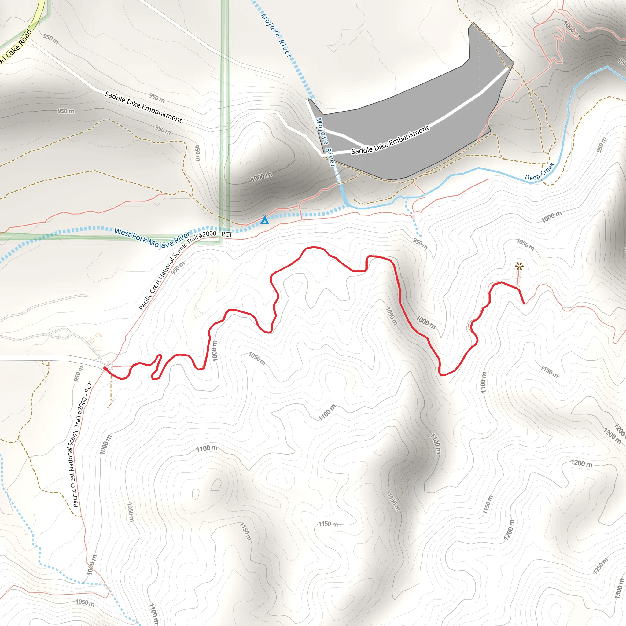 Mojave River Forks Dam Overlook mobile static map