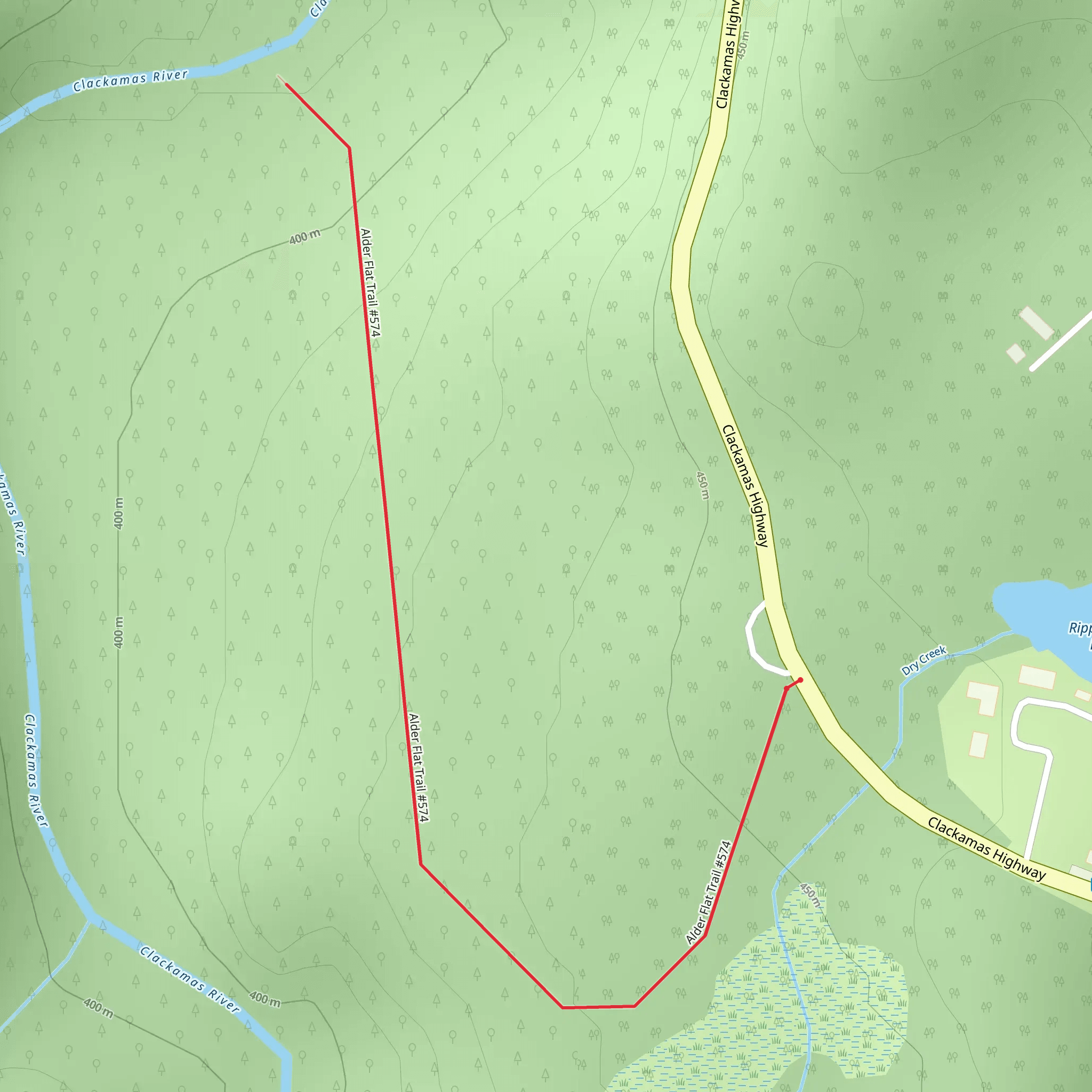 Alder Flat Trail mobile static map