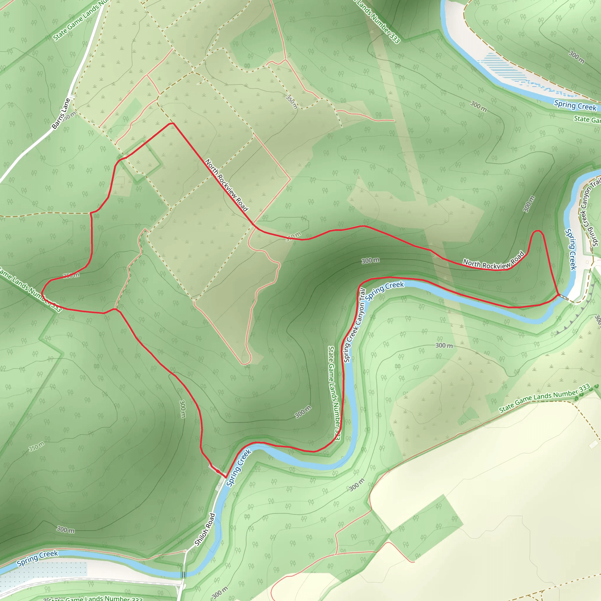 Spring Creek Loop mobile static map