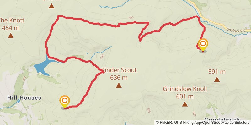 Kinder Loop from Edale stage 2 Map