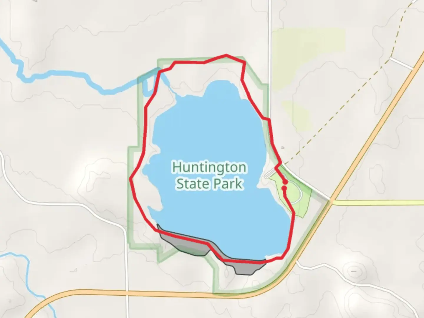 An image depicting the trail Huntington Lake Loop and its surrounding area.