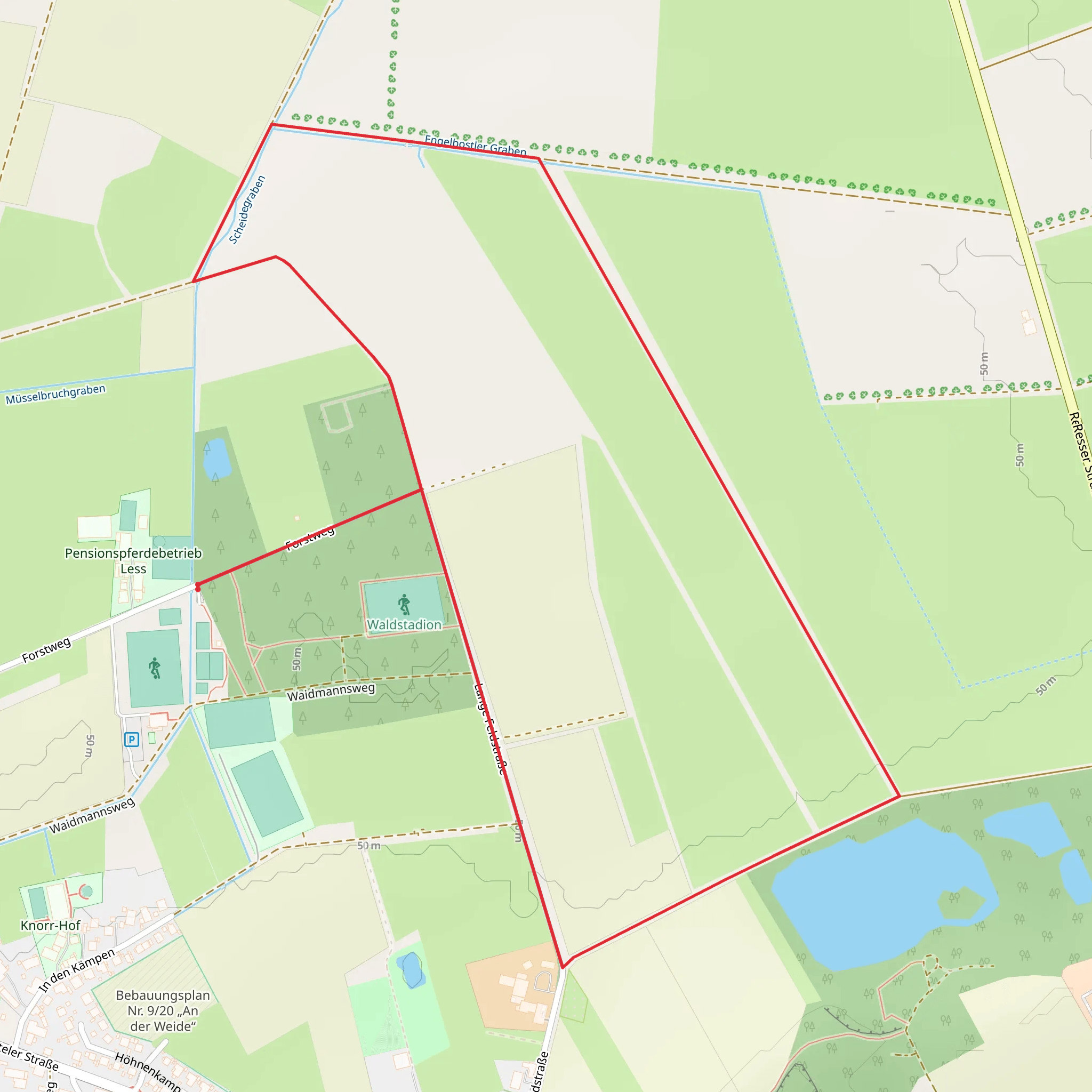 Forstweg and Lange Feldstraße Loop mobile static map