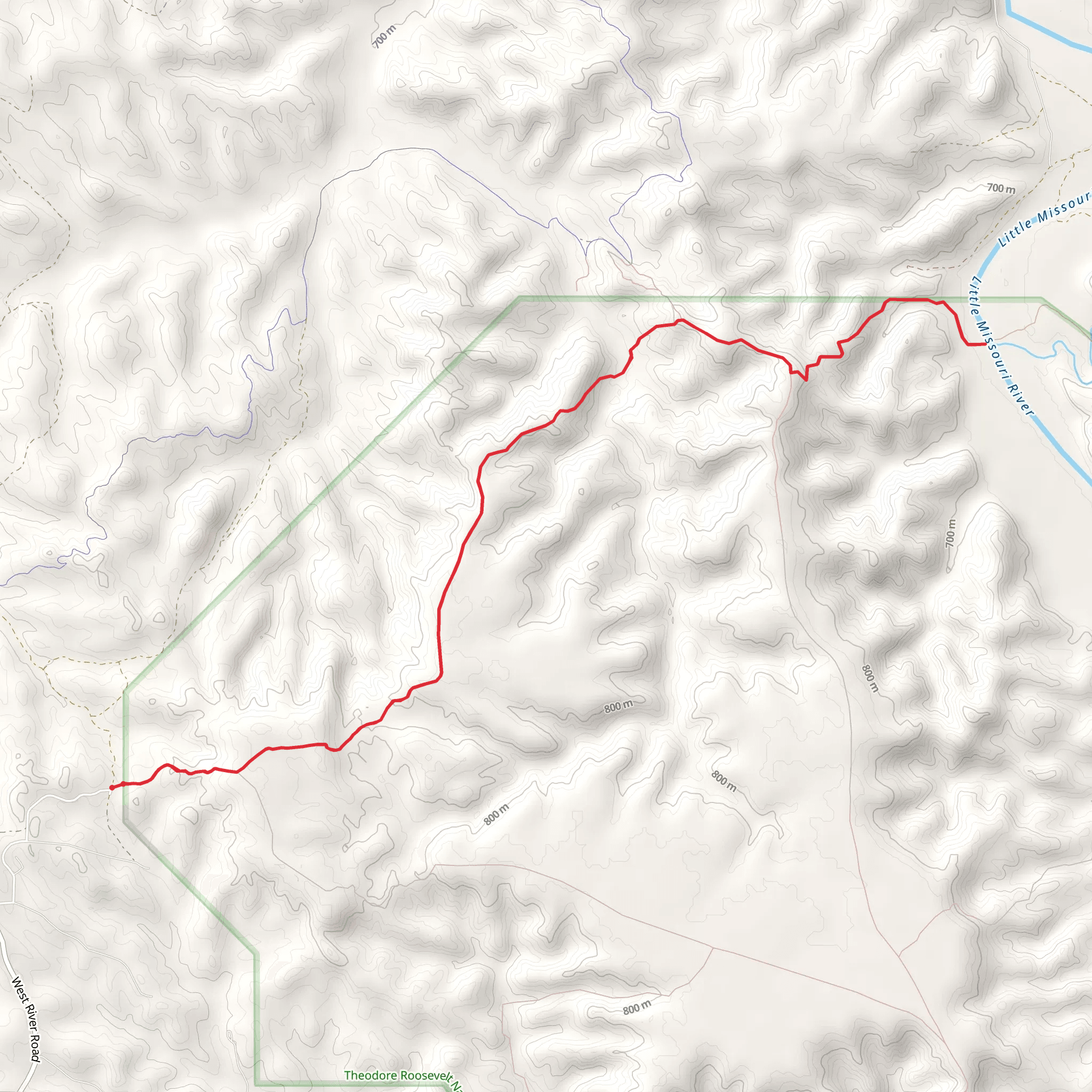 North Petrified Forest Trail mobile static map
