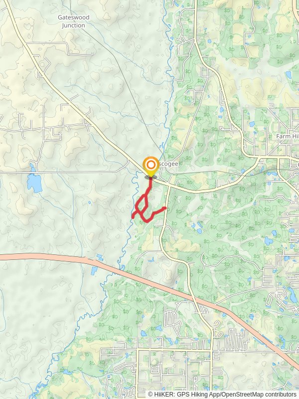 Loop beside Perdido River - Muscogee Road mobile static map
