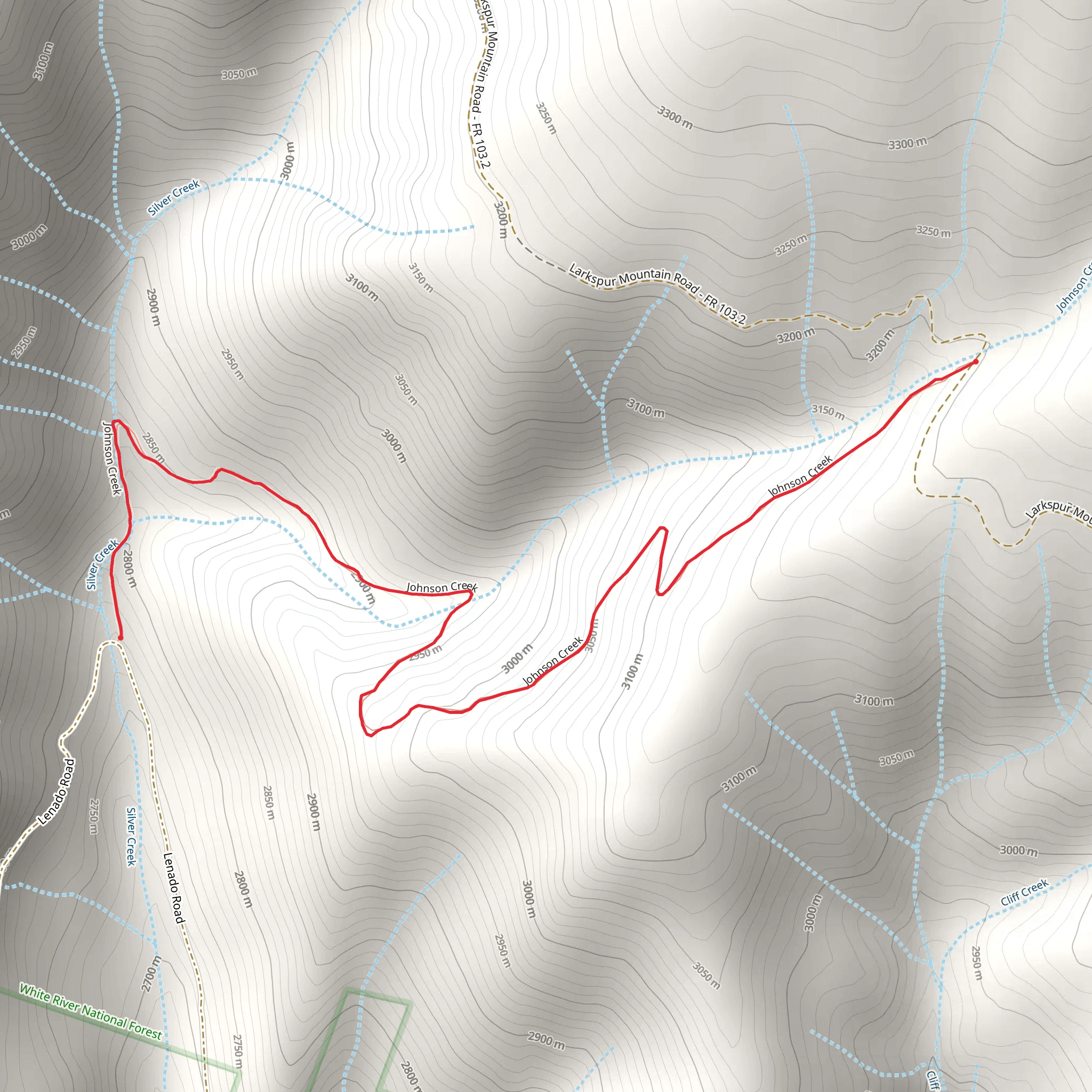 Johnson Creek Trail mobile static map