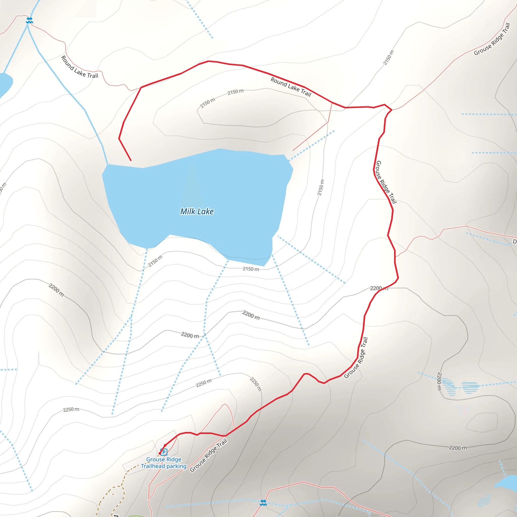 Milk Lake Trail mobile static map