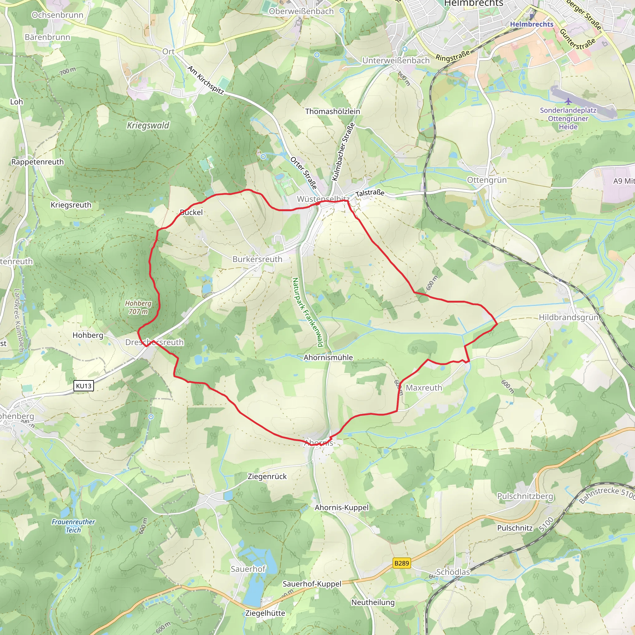 Kamm Weg OS 16 Loop mobile static map