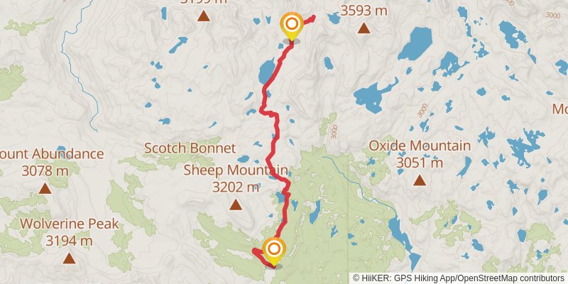 Grasshopper Glacier Trail stage 2 Map