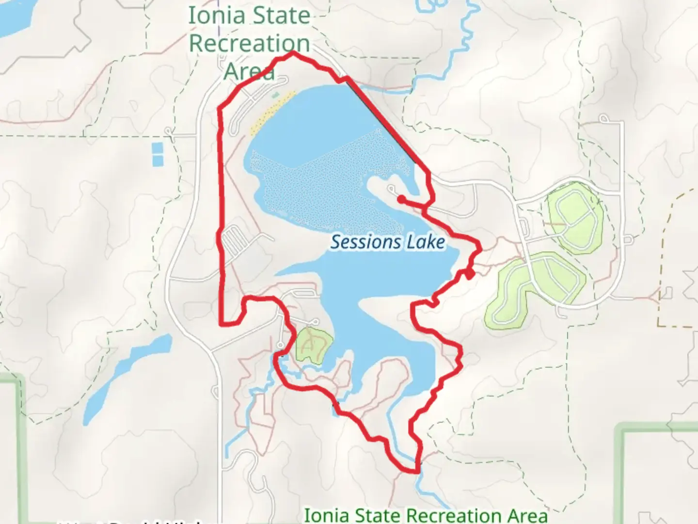 An image depicting the trail Sessions Lake Trail and its surrounding area.