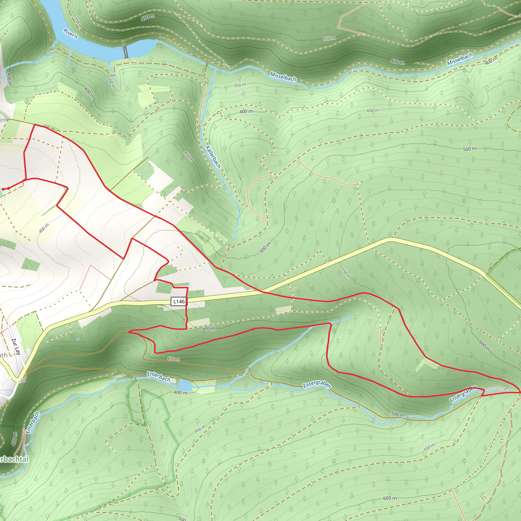 Bonerather Rundweg and Holzerath 1 mobile static map
