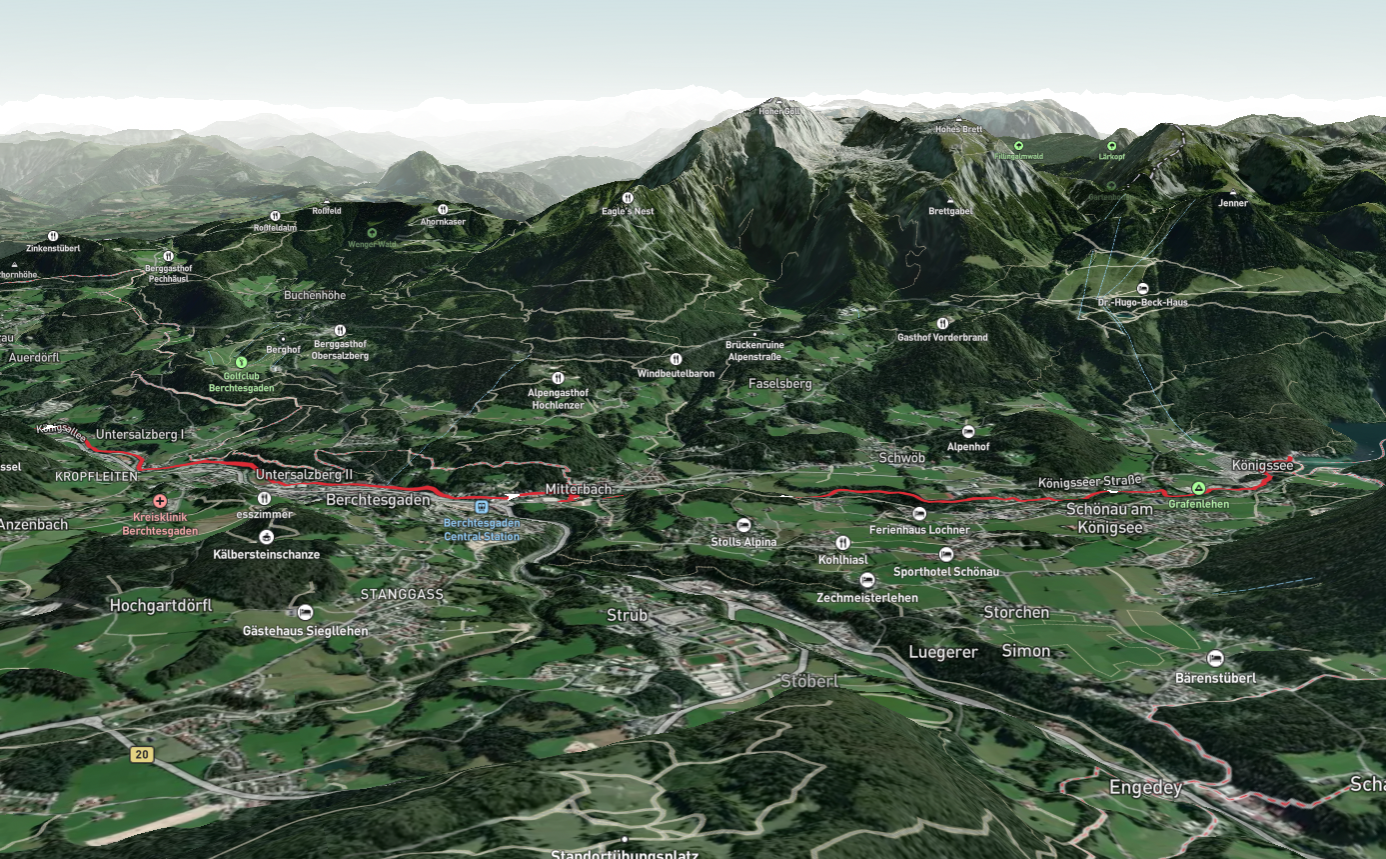 Unterau to Konigssee Walk via River Berchtesgadener Ache