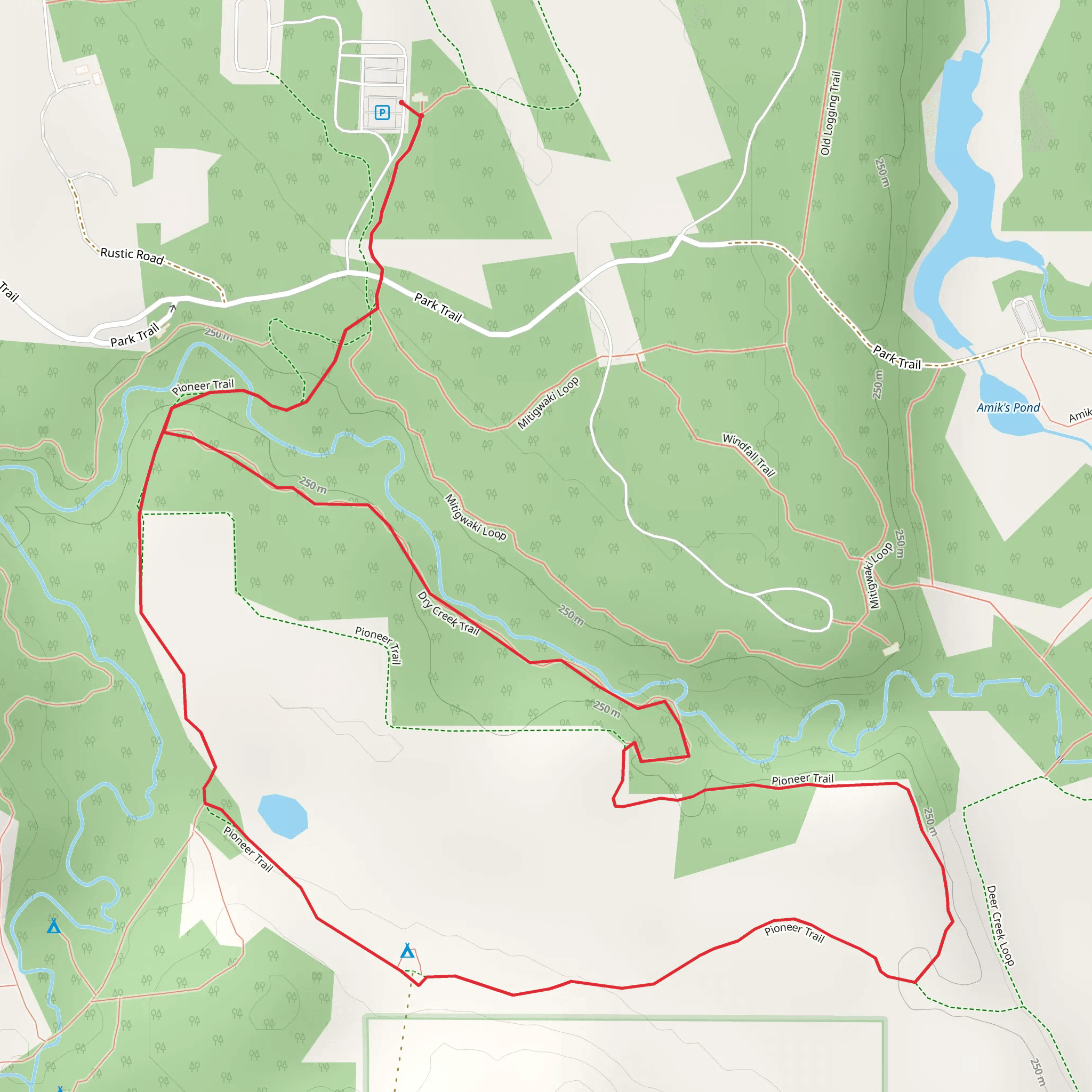 Pioneer Big Loop Trail mobile static map