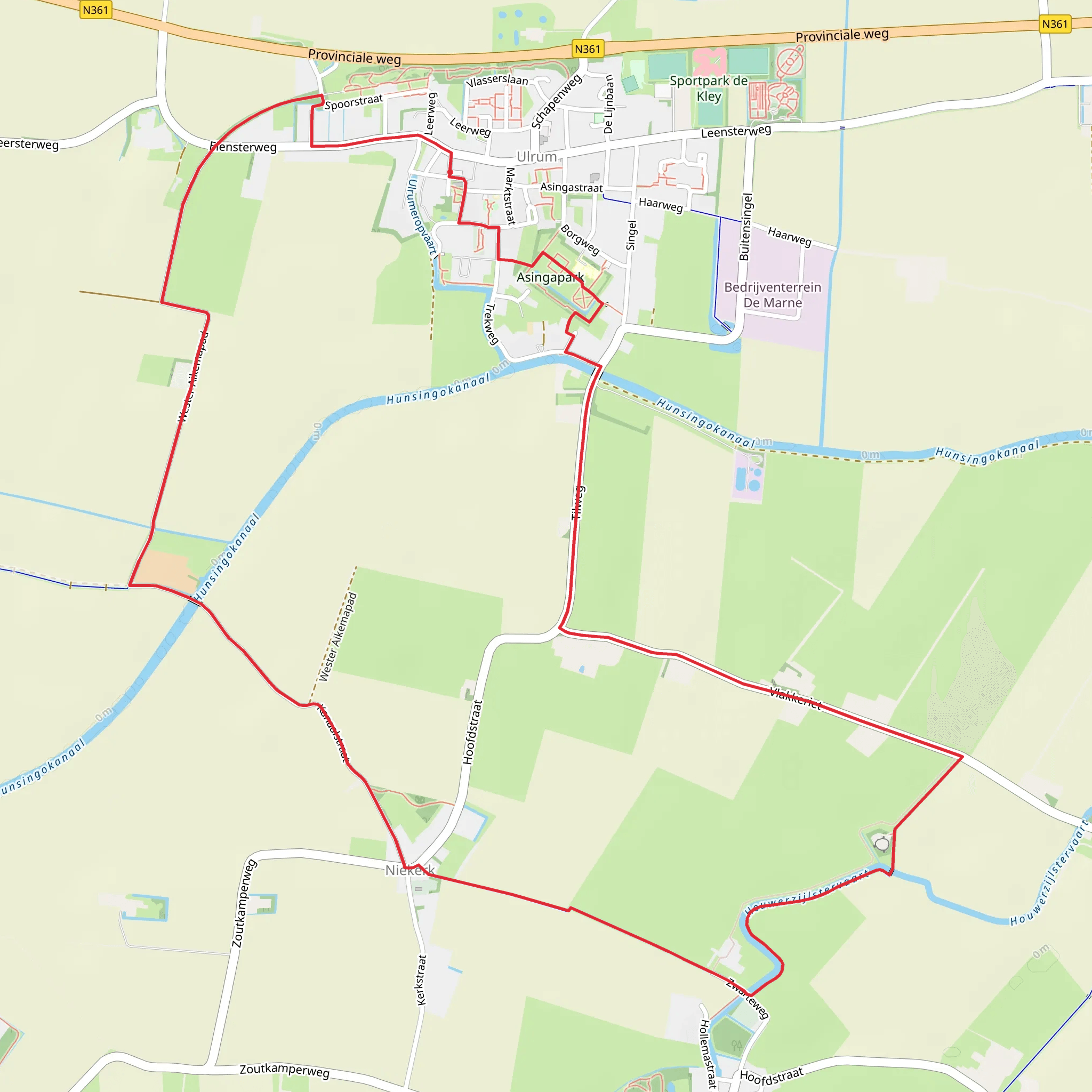 Niekerkerpad and Groningen Loop mobile static map