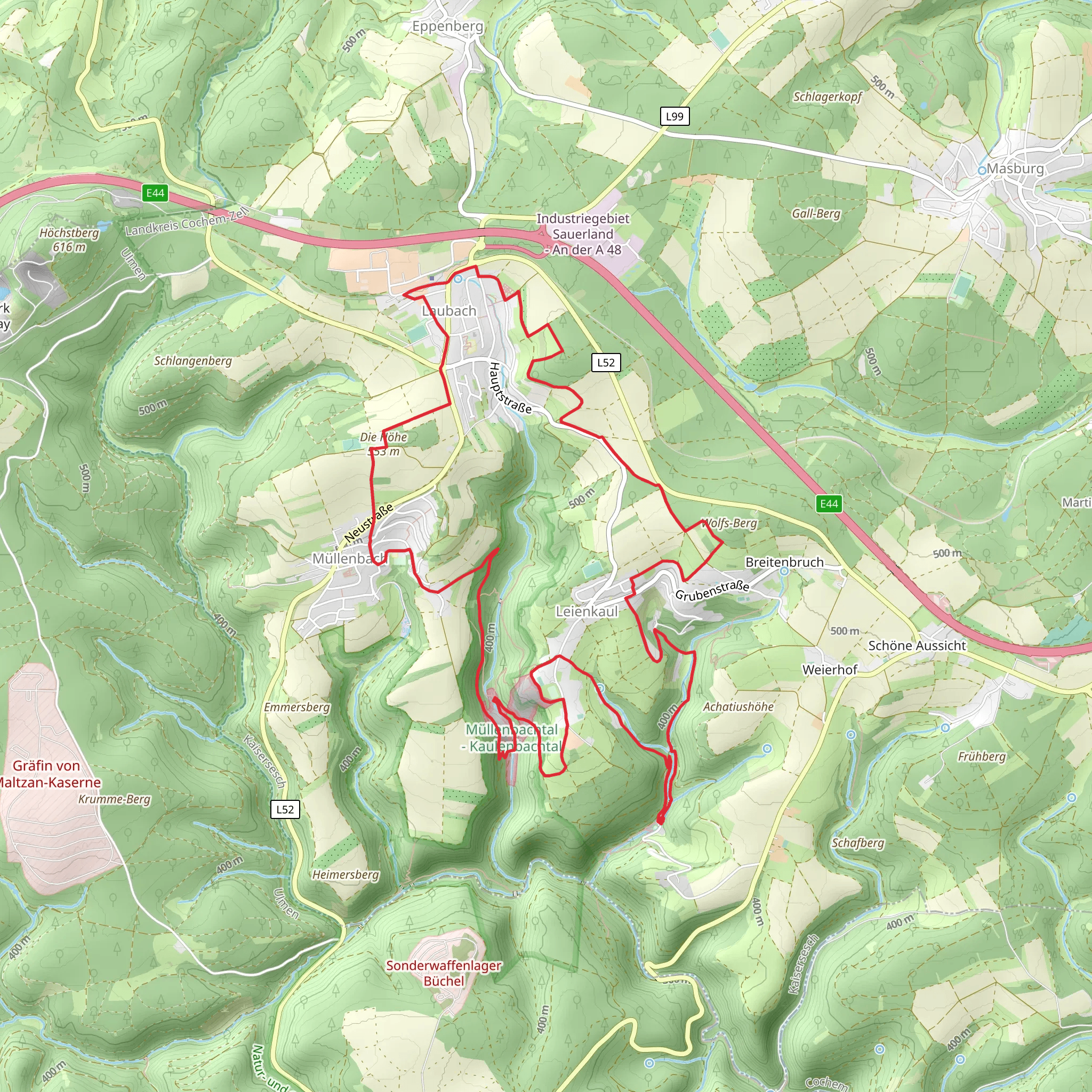 Schieferregion Kaulenbachtal and Himmel und Erd mobile static map