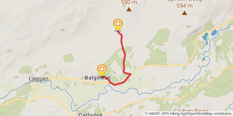 East Highland Way alt 1 Map