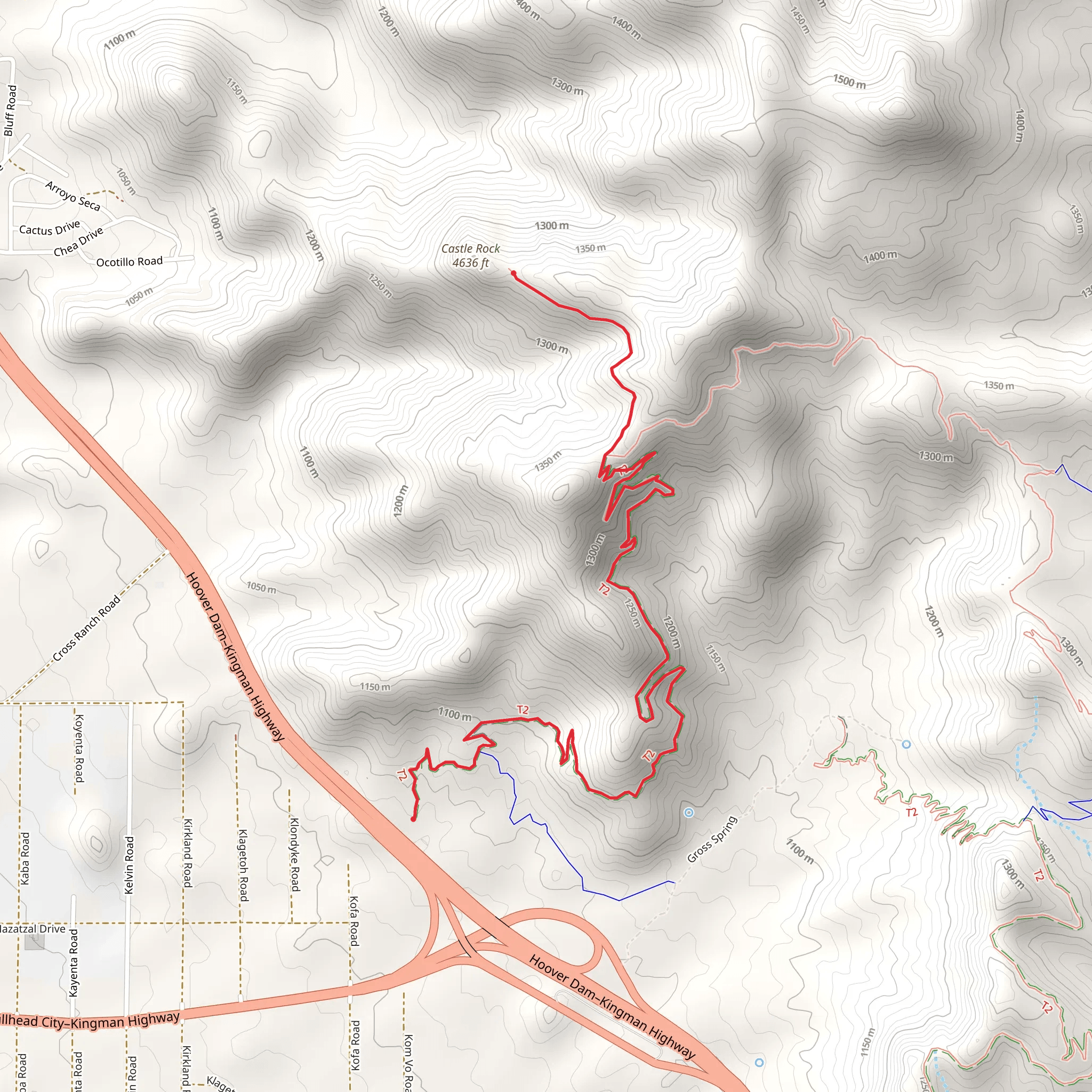 Castle Rock via Badger Trail mobile static map