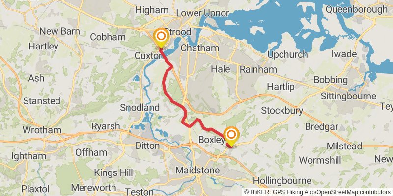 North Downs Way stage 7 Map