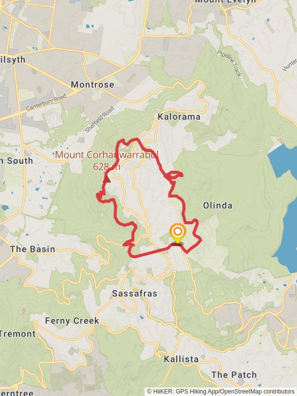 Dandenong Ranges Circuit - Olinda mobile static map