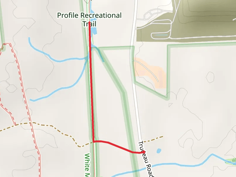 Profile Recreational Trail from Trudeau Road