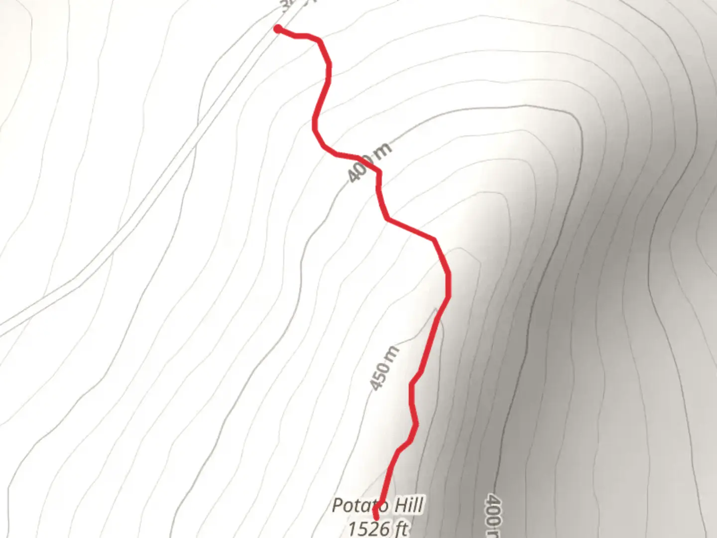 An image depicting the trail Potato Hill Trail and its surrounding area.