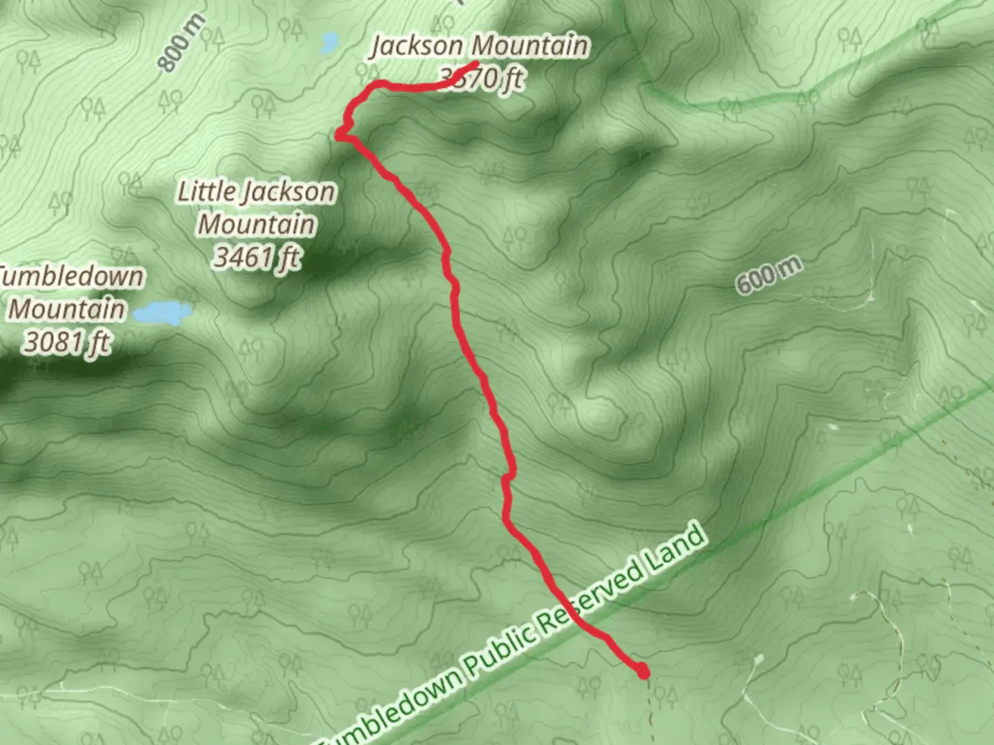 An image depicting the trail Jackson Mountain and Little Jackson Mountain and its surrounding area.