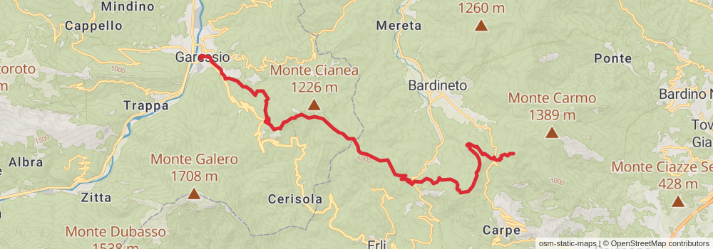 Sentiero Italia - Alps Section stage 184 Map