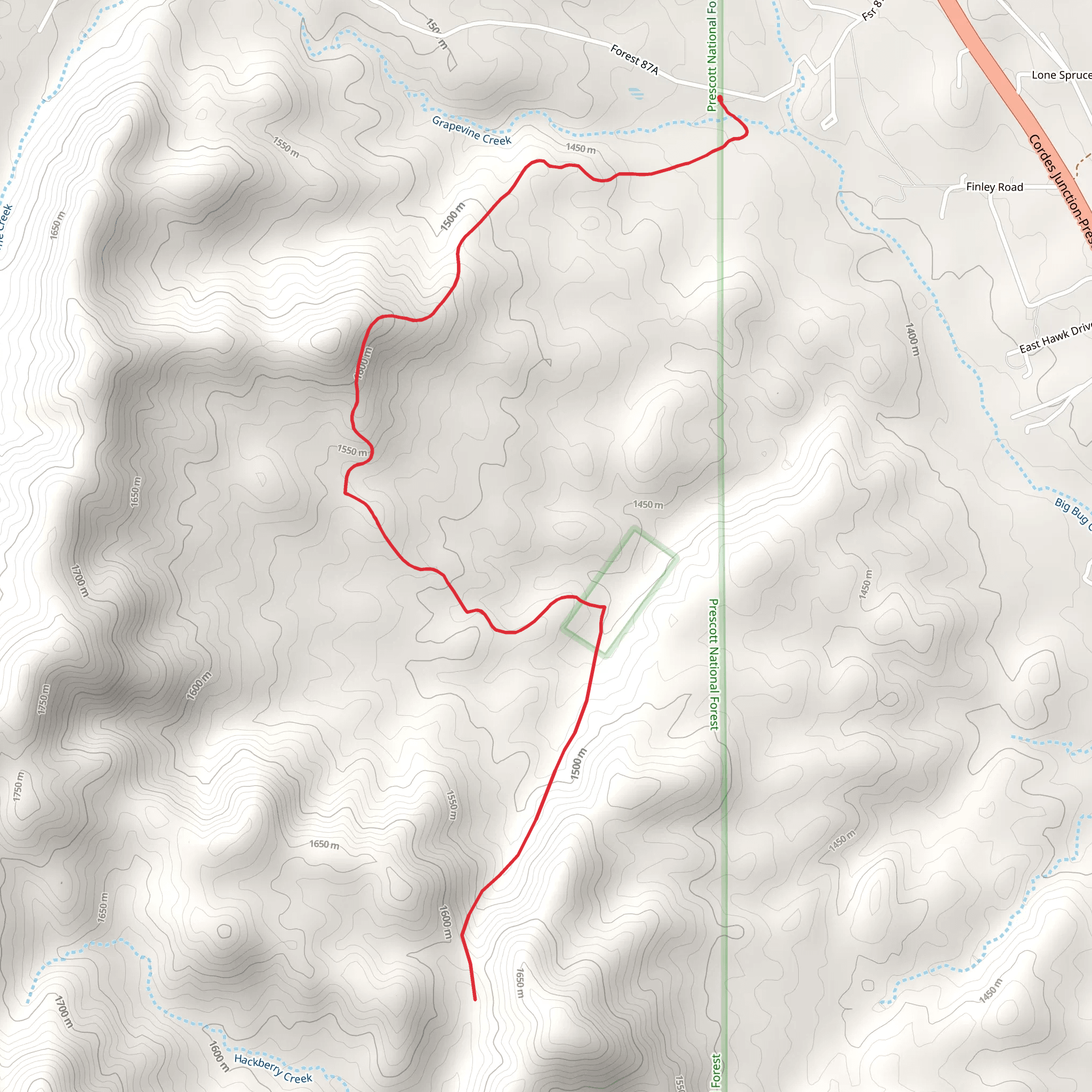 Buckhorn Trail mobile static map