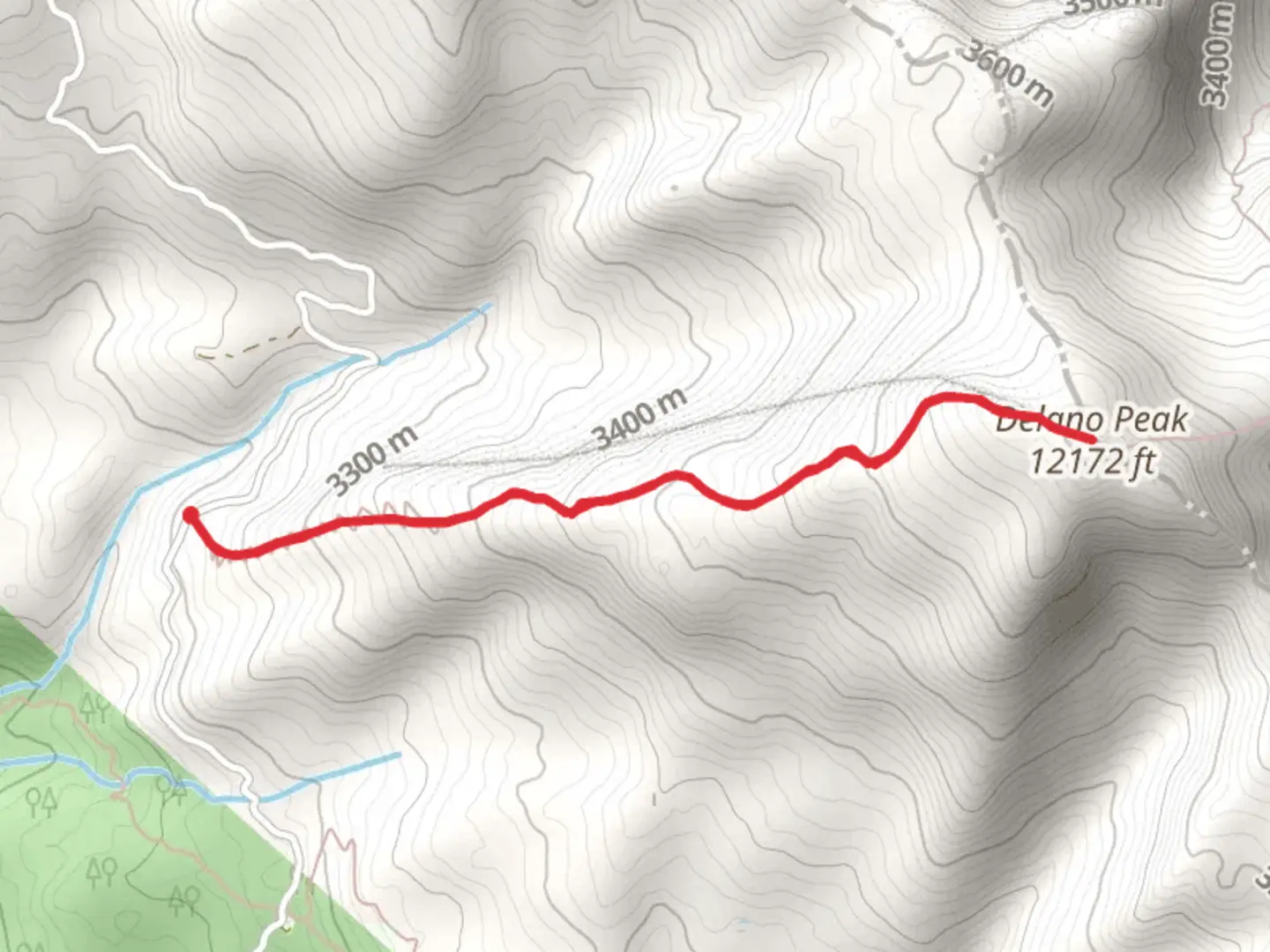 An image depicting the trail Delano Peak Trail and its surrounding area.