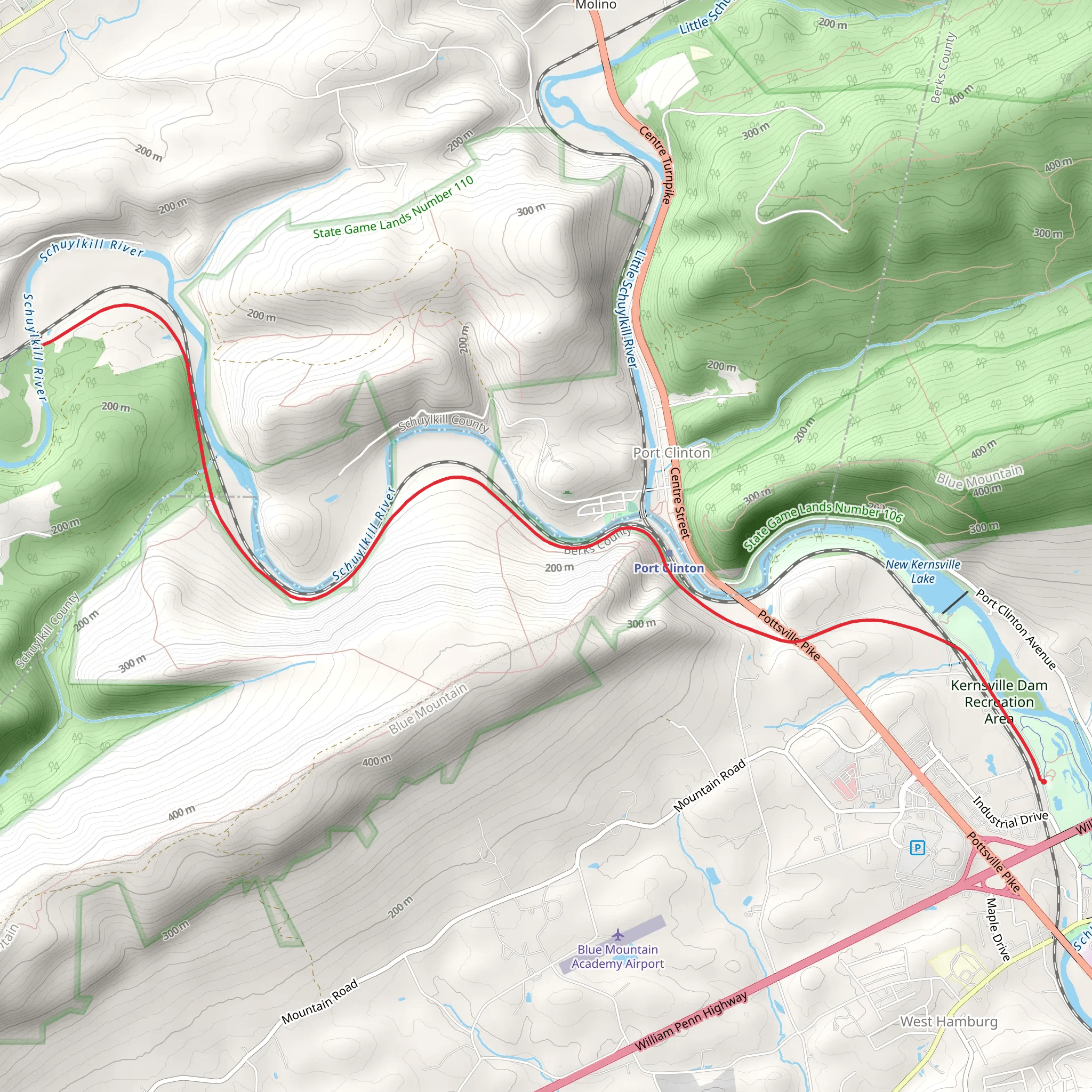 Schuylkill River Trail mobile static map