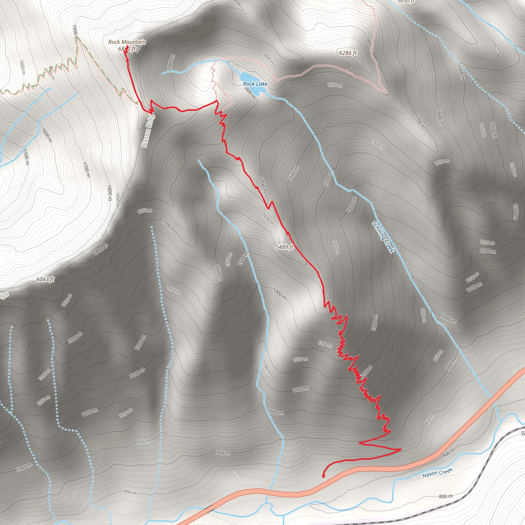 Rock Mountain Trail mobile static map