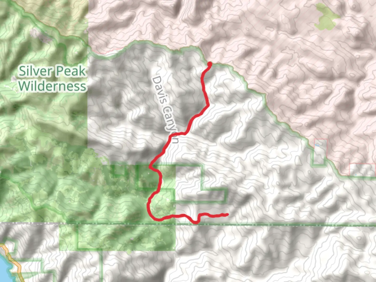An image depicting the trail Lottie Potrero Trail and its surrounding area.