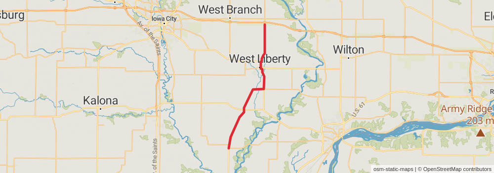 American Discovery Trail - Iowa stage 5 Map