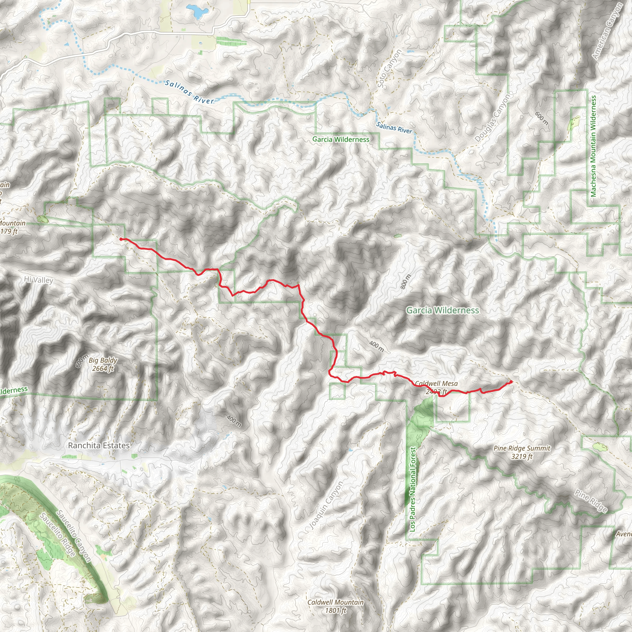 Caldwell Trout Creek Trail mobile static map
