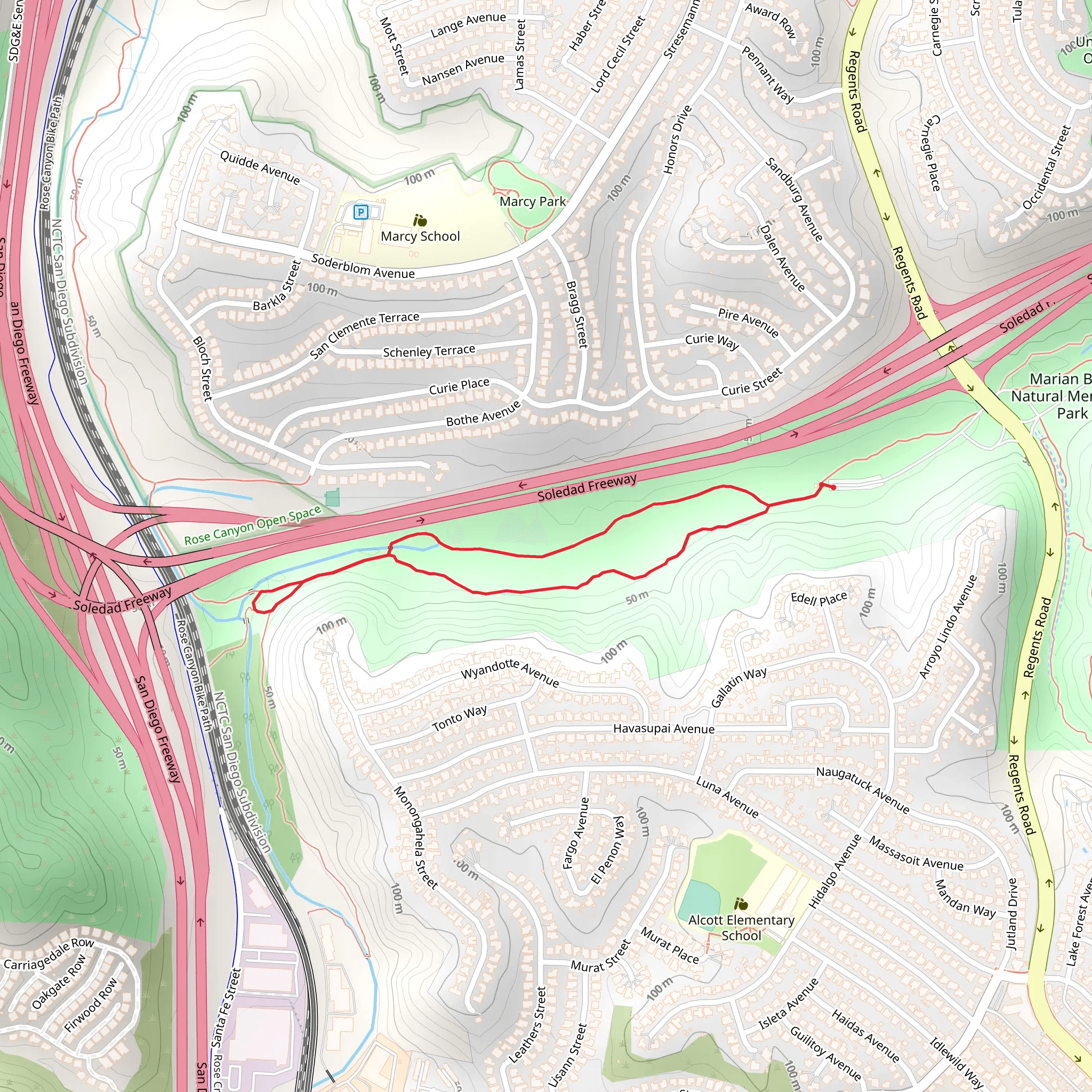 Elvira Loop mobile static map