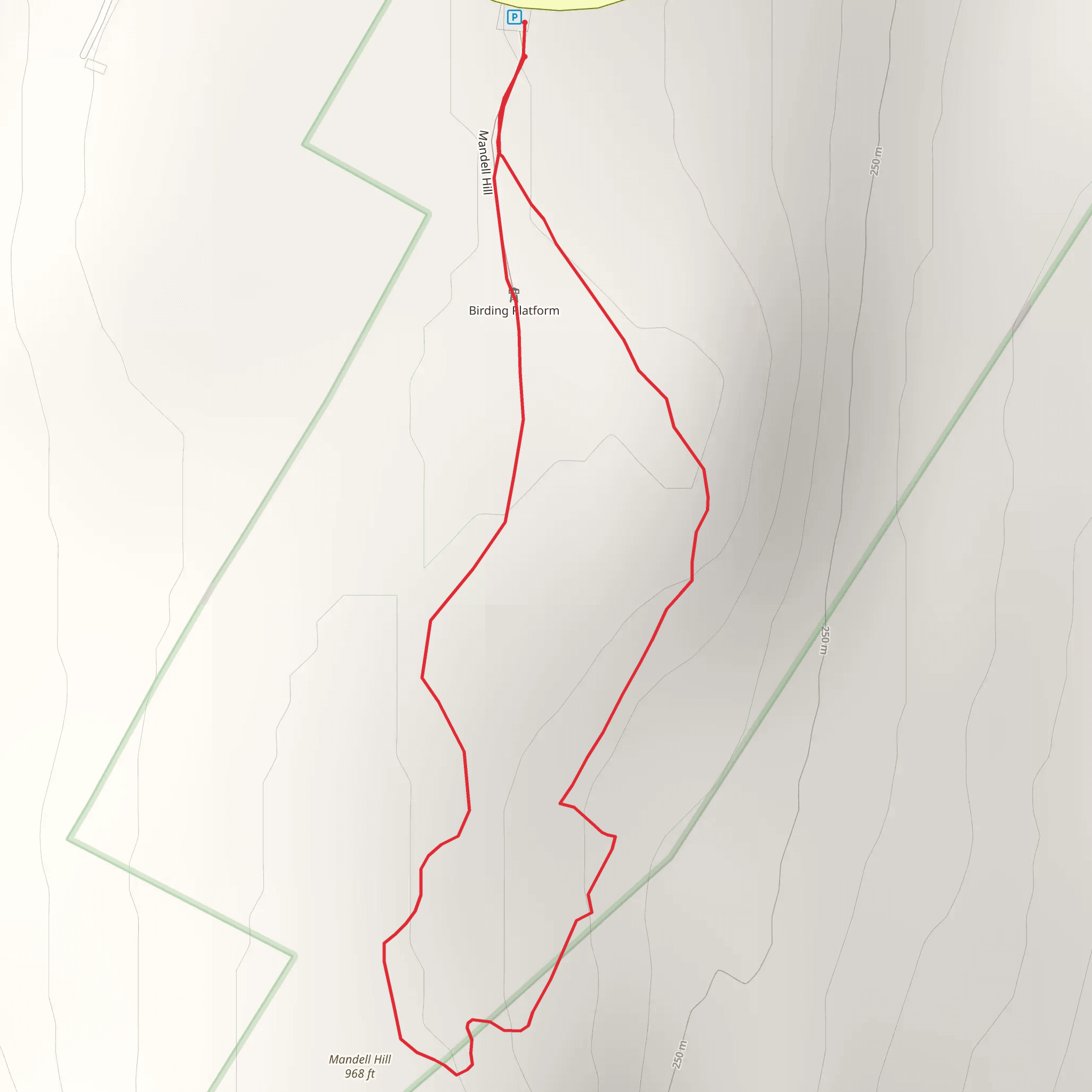 Mandell Hill Loop mobile static map