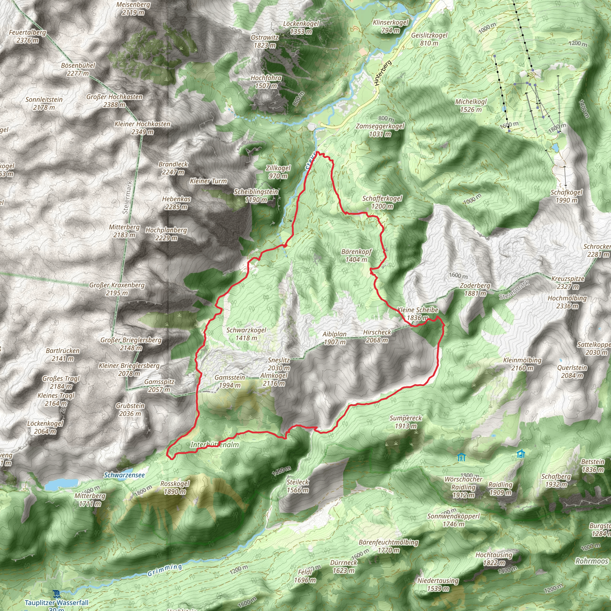 Salzsteig Loop mobile static map